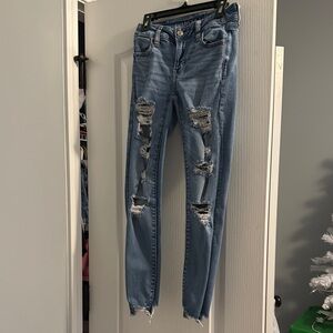 American Eagle ripped skinny jeans